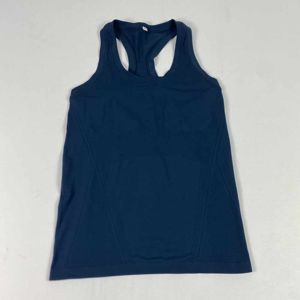 Fabletics Tank Top Womens Small Blue Racerback Seamless Athletic Gym Yoga Shirt